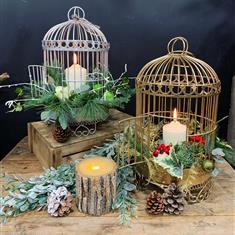 Christmas Birdcage Arrangement 