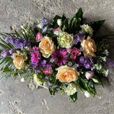 Petite peach rose spray