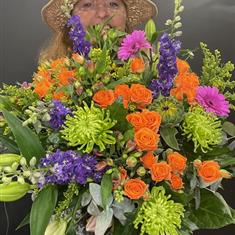 Vibrant deluxe hand tied