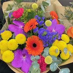 Vibrant Vanda Hand tied