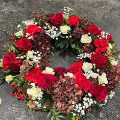 Wintery red wreath