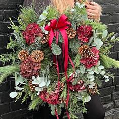 Mulled wine door wreath